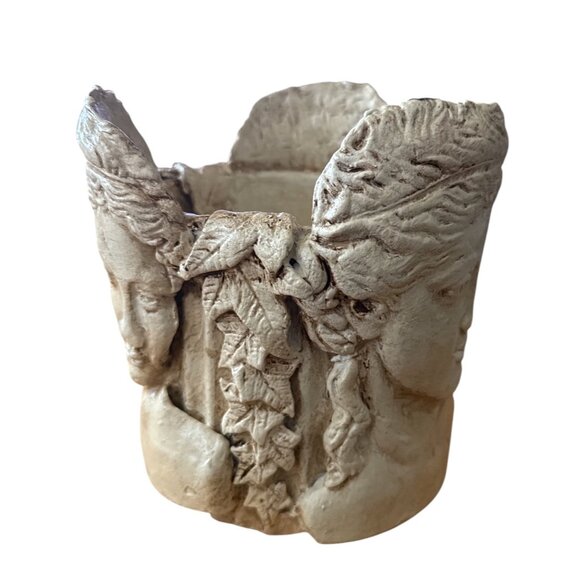 Handmade Persephone Greek Goddess of Spring Pot / Planter Intricate Detailing - Picture 8 of 12